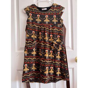 Child Play Folk Motifs Brown Dress